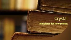 Presentation with ancient - Presentation theme consisting of ancient-books background and a tawny brown colored foreground