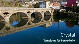  Presentation with ancient village - PPT layouts featuring ancient-bridge-and-village background and a ocean colored foreground