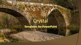  Presentation with ancient village - Slides having ancient-bridge-of-vilela-near background and a tawny brown colored foreground