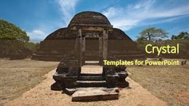  Presentation with sri lanka - Beautiful PPT layouts featuring ancient buddhist dagoba stupe pabula backdrop and a tawny brown colored foreground