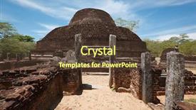  Presentation with sri lanka - Audience pleasing theme consisting of ancient buddhist dagoba stupe pabula backdrop and a tawny brown colored foreground