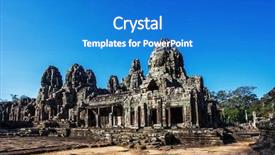  Presentation with khmer - Cool new PPT theme with ancient buddhist khmer temple backdrop and a teal colored foreground