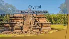  Presentation with khmer - Audience pleasing presentation consisting of ancient-buddhist-khmer-temple backdrop and a light blue colored foreground