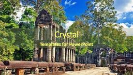  Presentation with khmer - Colorful presentation design enhanced with ancient buddhist khmer temple backdrop and a  colored foreground