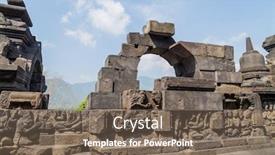  Presentation with borobudur temple - Audience pleasing theme consisting of borobudur in magelang central java backdrop and a violet colored foreground