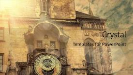  Presentation with world travel - Presentation consisting of ancient buildings - one of the famous popular background and a coral colored foreground