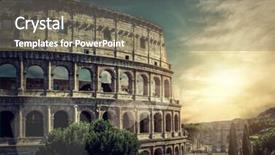  Presentation with ancient roman - Presentation design with ancient buildings - one of the most popular background and a gray colored foreground