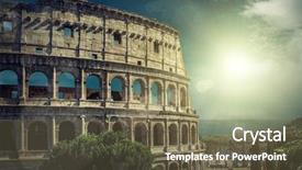  Presentation with ancient roman - PPT theme with ancient buildings - one of the most popular background and a tawny brown colored foreground