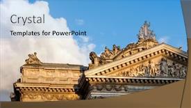  Presentation with brussels - Slide deck enhanced with ancient buildings at brussels belgium background and a light blue colored foreground