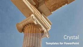  Presentation with buildings - PPT theme enhanced with ancient-buildings-at-the-acropolis background and a light blue colored foreground