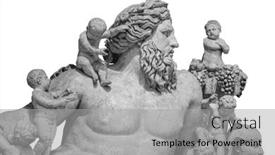  Presentation with nile river - Presentation theme consisting of ancient-bust-of-nile-river background and a light gray colored foreground