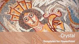  Presentation with byzantine - Colorful slide deck enhanced with ancient byzantine natural stone tile backdrop and a coral colored foreground