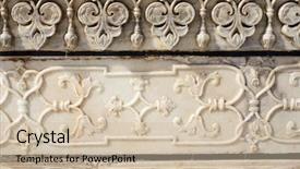  Presentation with taj mahal - Slides enhanced with ancient carved flower on marble background and a soft green colored foreground