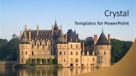  Presentation with sky blue - Slides featuring ancient gold hourglass on white background decoration background and a lemonade colored foreground