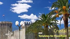  Presentation with croatia - Amazing presentation having ancient-castle-in-trogir-croatia backdrop and a tawny brown colored foreground