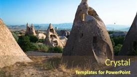  Presentation with fairy - Slide deck featuring ancient-cave-dwellings-in-cone background and a tawny brown colored foreground