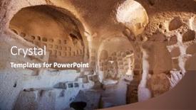  Presentation with cappadocia - Cool new theme with ancient-cave-interior-in-cappadocia backdrop and a coral colored foreground