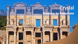  Presentation with facade - Colorful slides enhanced with ancient celsius library in ephesus backdrop and a  colored foreground