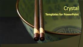 Presentation with chopstick - Beautiful presentation featuring ancient chaina - chinese bowl with chopstick rear backdrop and a tawny brown colored foreground
