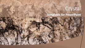  Presentation with charcoal - Presentation theme featuring ancient-charcoal-painting-on-cave background and a coral colored foreground