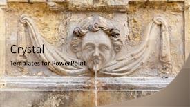  Presentation with malta - Cool new theme with ancient cherub fountain backdrop and a coral colored foreground