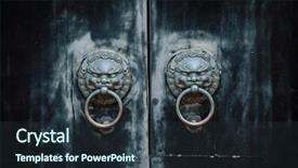  Presentation with ancient china - Audience pleasing presentation consisting of ancient china - antique oriental door knocker backdrop and a tawny brown colored foreground