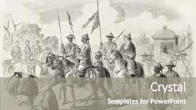  Presentation with ancient china - Cool new theme with ancient china - chinese imperial commissioners in tianjin backdrop and a gray colored foreground