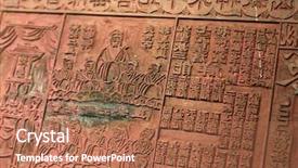  Presentation with ancient china - Amazing presentation having ancient china - collection of old chinese wooden backdrop and a coral colored foreground