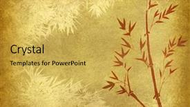  Presentation with ancient china - Slides having ancient china - design of chinese bamboo trees background and a yellow colored foreground