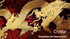  Presentation with ancient china - Audience pleasing slide set consisting of ancient china - light illuminated traditional chinese dragon backdrop and a wine colored foreground