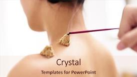  Presentation with acupuncture - PPT layouts consisting of ancient china - moxibustion acupuncture needles heat background and a lemonade colored foreground