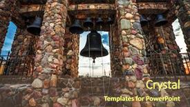  Presentation with church bells - Audience pleasing theme consisting of ancient church bells on sky backdrop and a tawny brown colored foreground