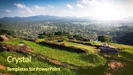  Presentation with sigiriya - Beautiful slides featuring ancient city - view from sigiriya lion rock backdrop and a tawny brown colored foreground
