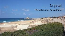  Presentation with ancient israel - Beautiful slides featuring ancient city caesarea from israel backdrop and a  colored foreground