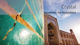  Presentation with uzbekistan - Amazing PPT layouts having ancient-city-of-khiva-uzbekistan backdrop and a light blue colored foreground