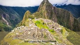  Presentation with america - Slide deck having ancient city of machu picchu background and a coral colored foreground