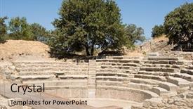  Presentation with ancient forbidden city - PPT theme featuring ancient city of troy background and a soft green colored foreground