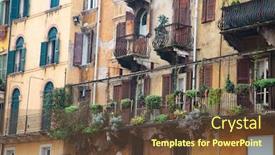  Presentation with ancient - Presentation theme with ancient-city-of-verona background and a tawny brown colored foreground