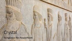  Presentation with iran history - Audience pleasing PPT layouts consisting of ancient city persepolis iran backdrop and a light gray colored foreground