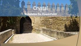  Presentation with cordoba - Presentation theme having ancient city walls of cordoba background and a  colored foreground