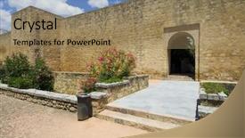  Presentation with ancient history - Cool new presentation theme with ancient city walls of cordoba backdrop and a  colored foreground