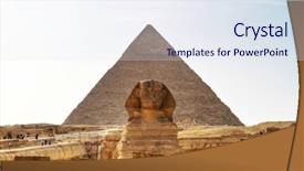  Presentation with ancient civilization - Amazing slide deck having ancient civilization - sphinx and pyramid of chefren backdrop and a sky blue colored foreground
