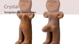  Presentation with clay - Beautiful theme featuring clay male and female figurines backdrop and a coral colored foreground