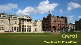 Presentation with scotland - Presentation theme enhanced with ancient clubhouse st andrew background and a tawny brown colored foreground