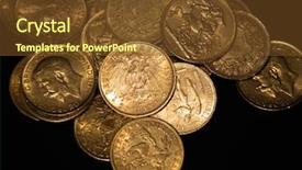  Presentation with economy - PPT layouts enhanced with secret economy - close up of real gold background and a tawny brown colored foreground