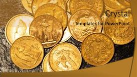 Presentation with economy - Audience pleasing slide deck consisting of secret economy - close up of real gold backdrop and a gold colored foreground
