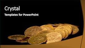  Presentation with economy - Slide deck having secret economy - close up of real gold background and a black colored foreground