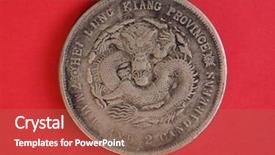  Presentation with silver - Slide deck featuring vintage silver chinese 7 mace background and a violet colored foreground