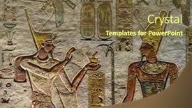  Presentation with ancient egypt - Slide set having ancient-color-egypt-images background and a tawny brown colored foreground