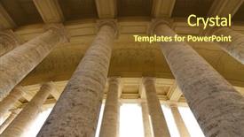  Presentation with ancient - PPT layouts consisting of ancient column pillar background and a tawny brown colored foreground